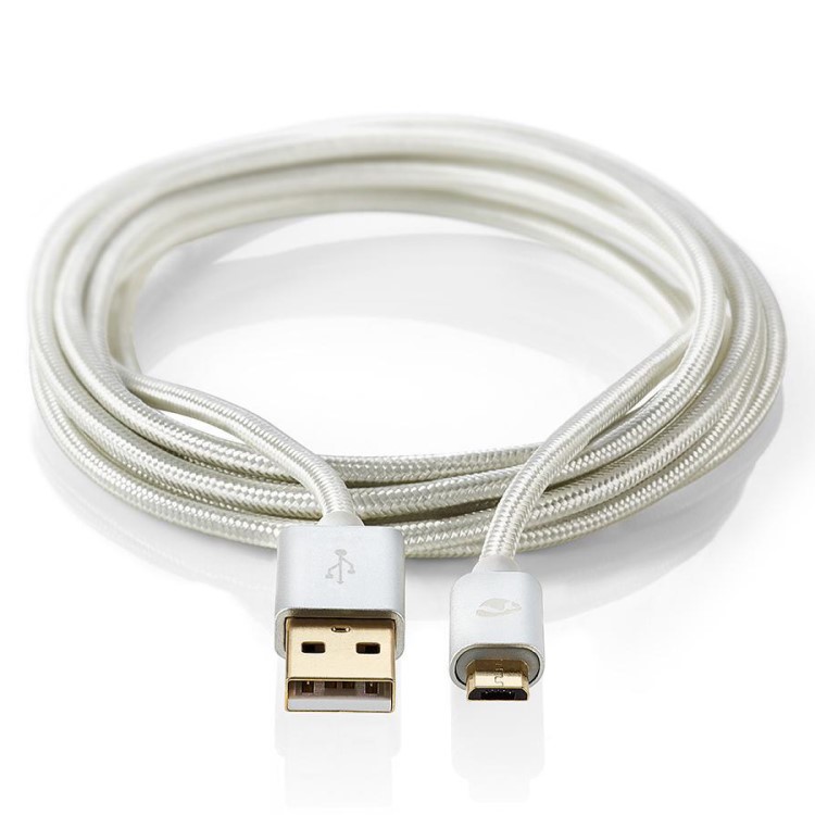 Langt USB-kabel i stof