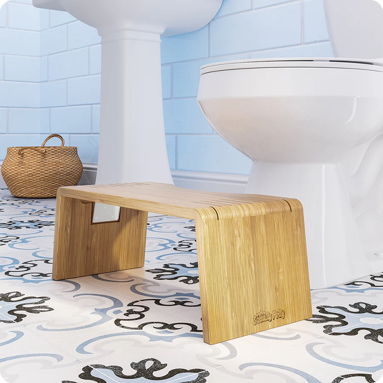 Foldbar toiletskammel i bambus, Squatty Potty